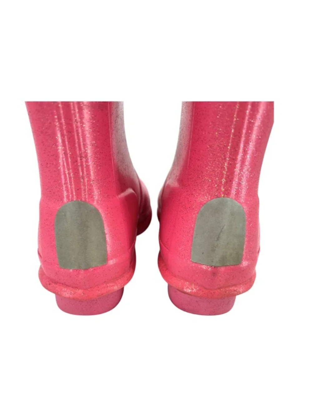 Hunter Girls Pink Glitter Rain Boots Size 4 US Durable Waterproof Mid-Calf